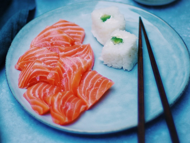 sashimi (but I don't eat the rice)